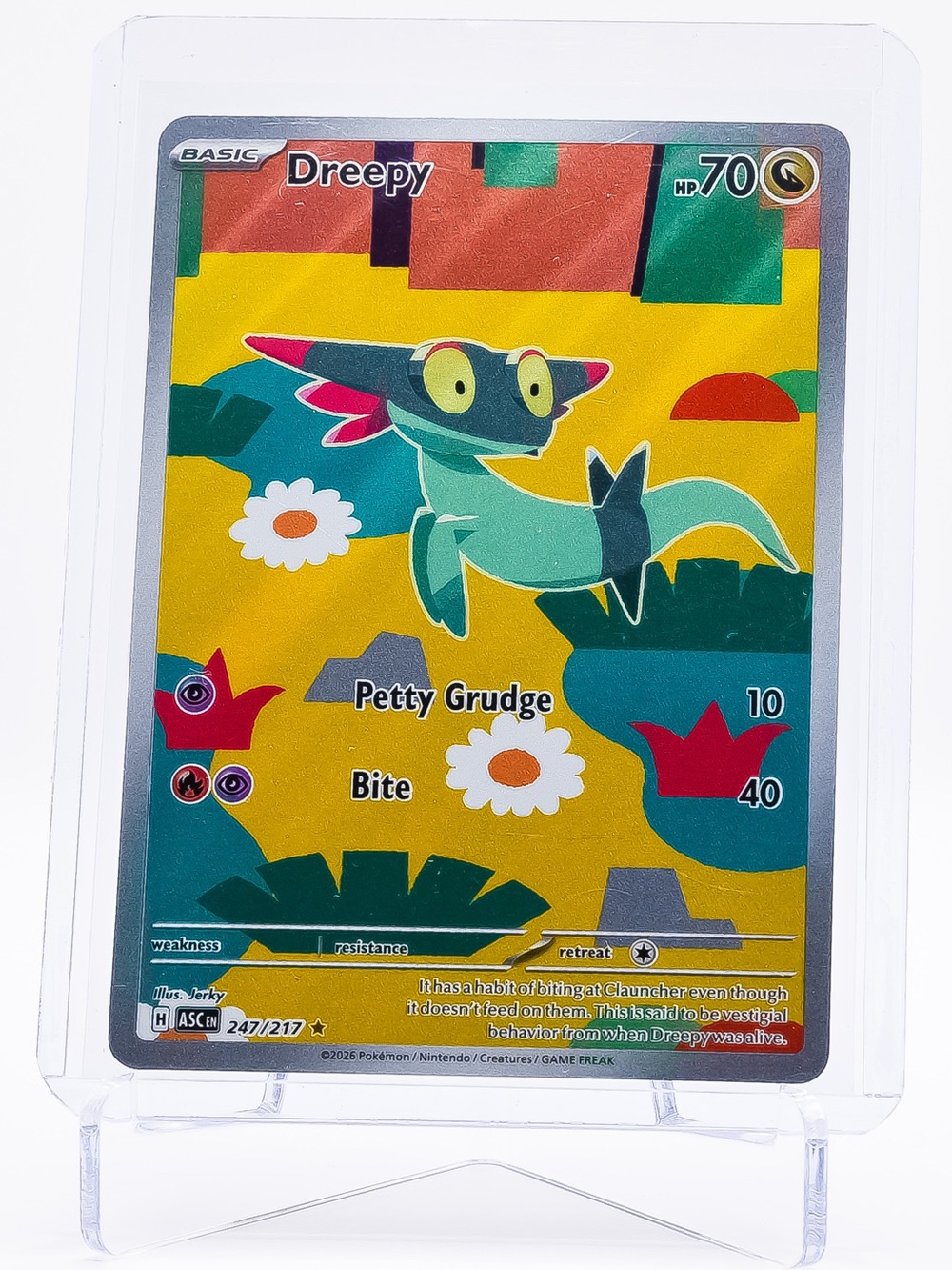 Pokemon Card Dreepy 247/217 Illustration Rare Holo Ascended Heroes NM